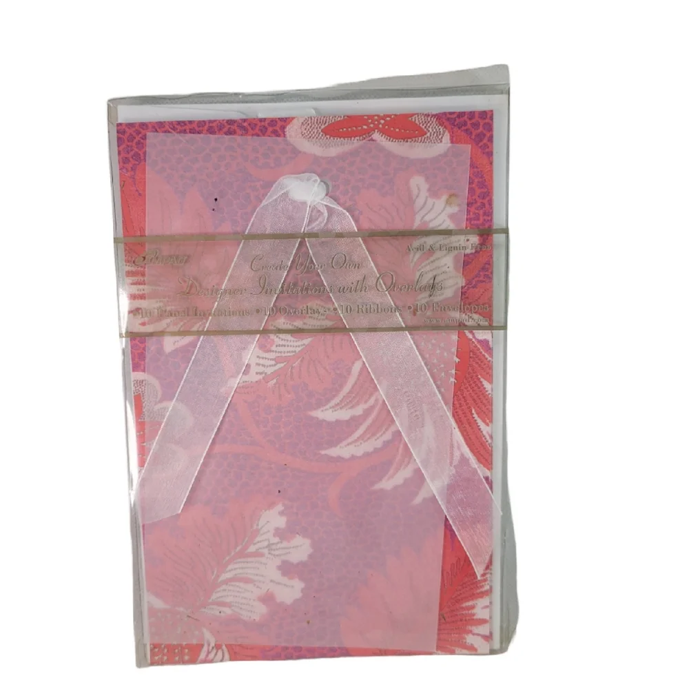 Create Your Own Designer Invitations with Overlays by AMPAD Set of 2 Boxes New